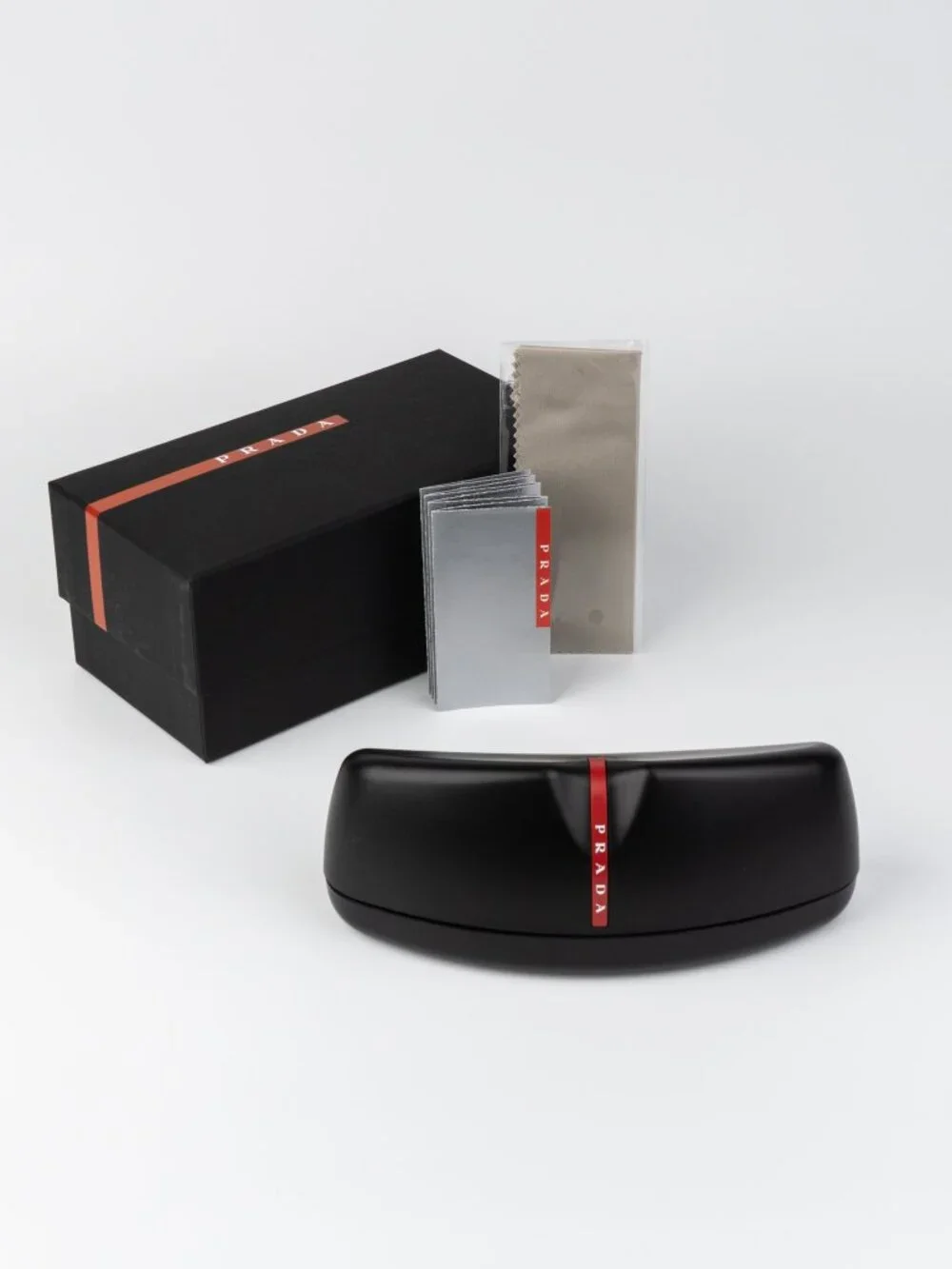 Prada Linea Rossa Men Sunglasses Rubbered Black Grey Polarized PSA08S DG002G